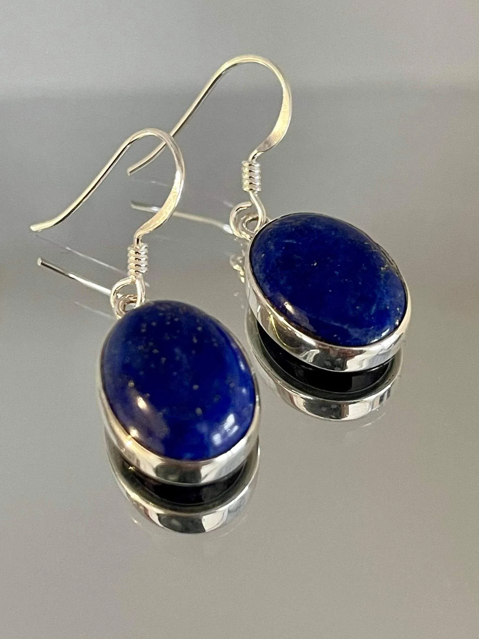 Lapis Lazuli Cabochon Earrings