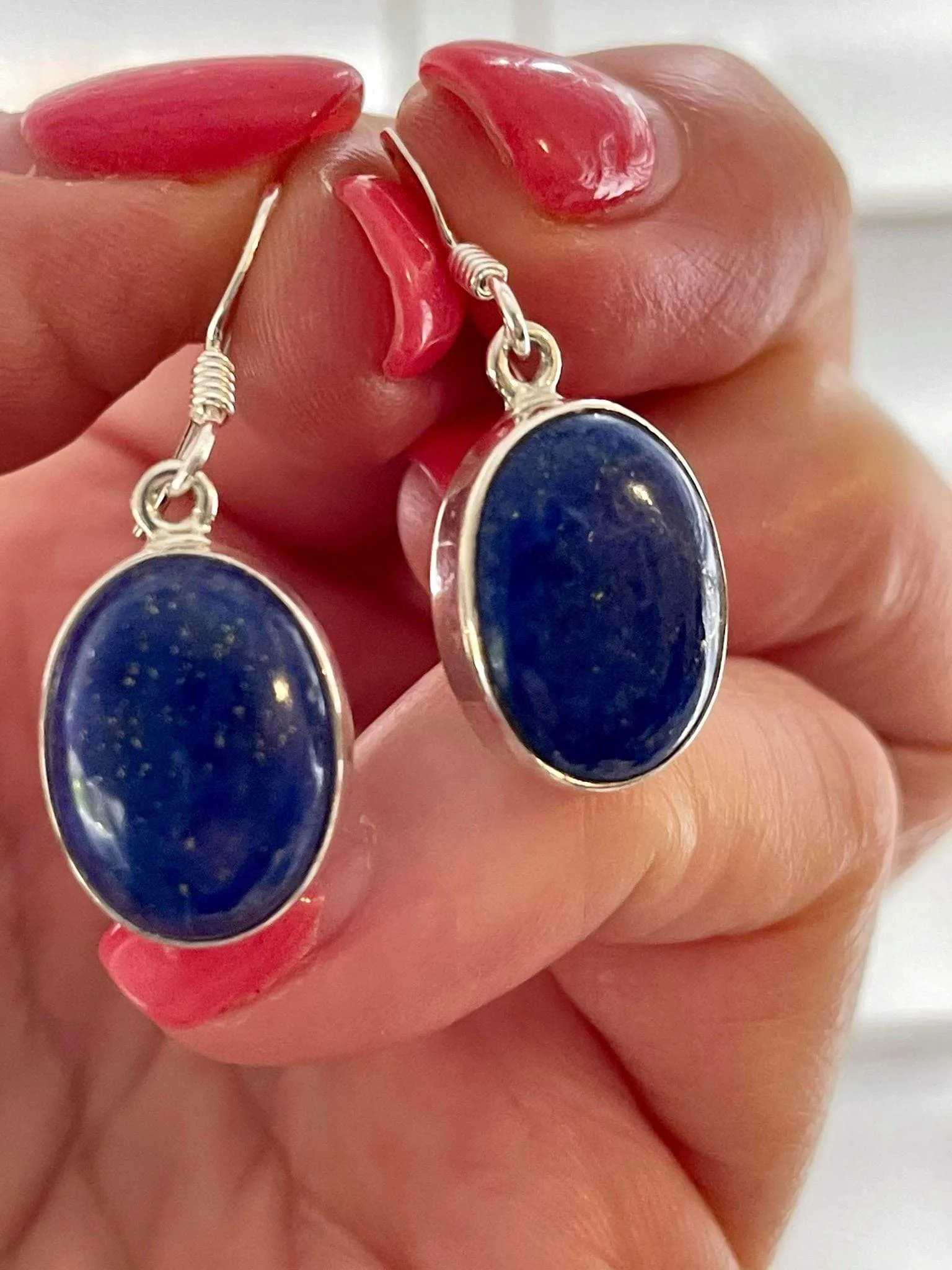 Lapis Lazuli Cabochon Earrings