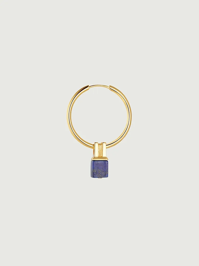 Lapis Lazuli Hoop Earrings