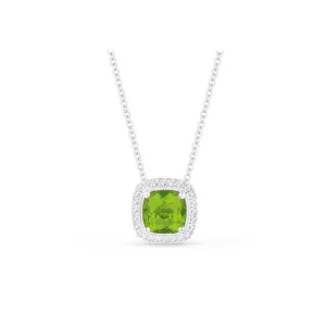 LaViano Fashion 14K White Gold Peridot Necklace
