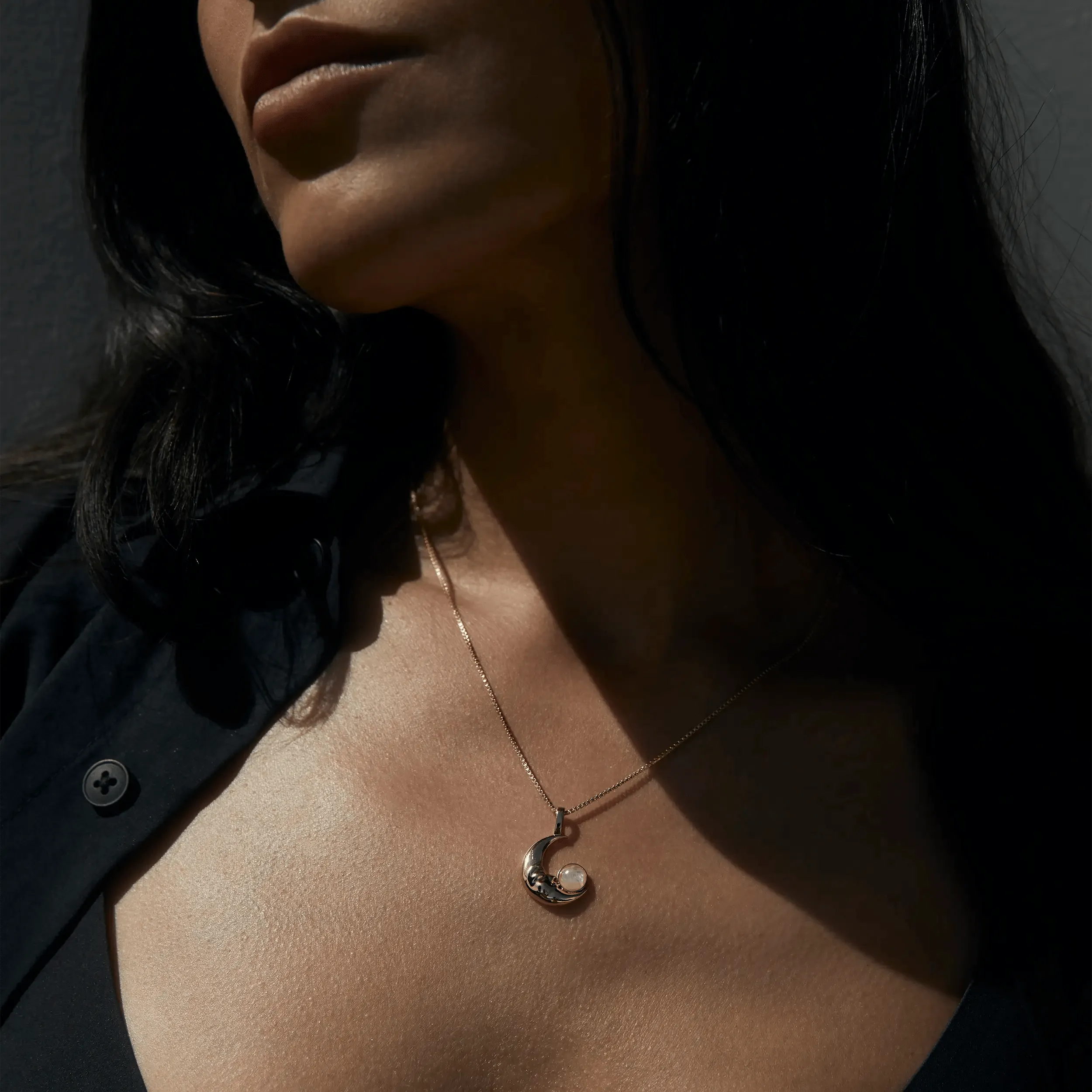 Man in the Moon Moonstone Necklace