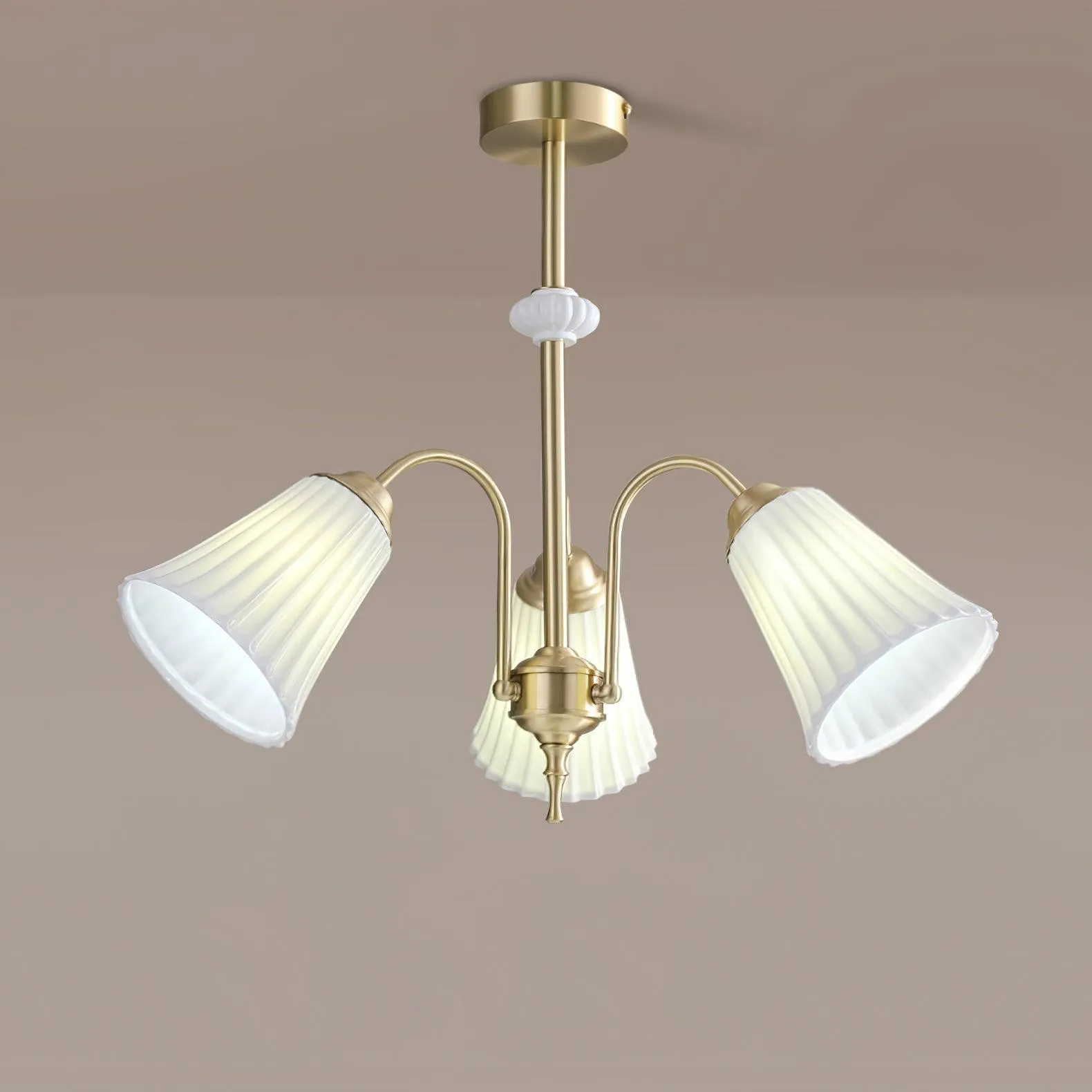 Medieval Ceramic Trumpet Chandelier