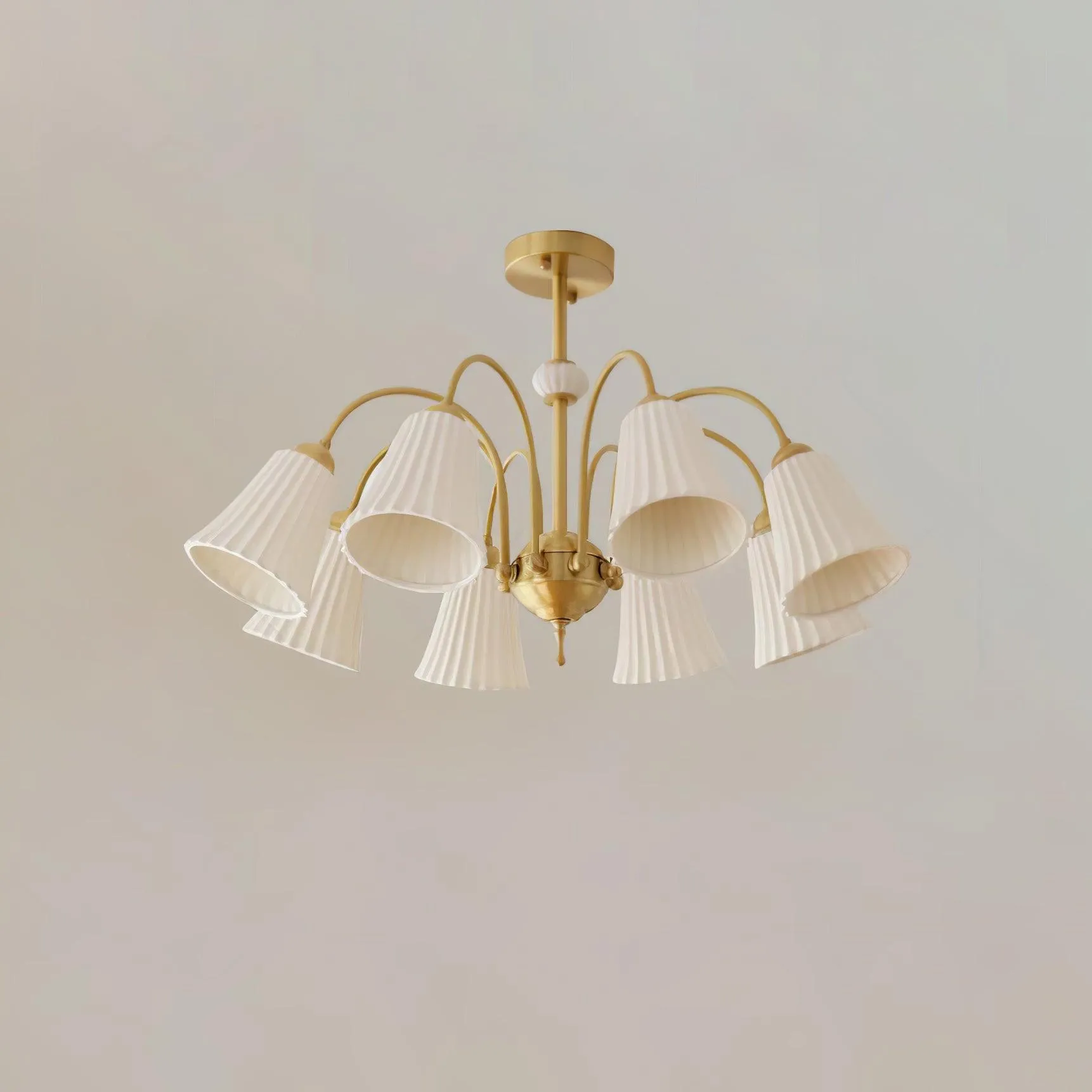 Medieval Ceramic Trumpet Chandelier