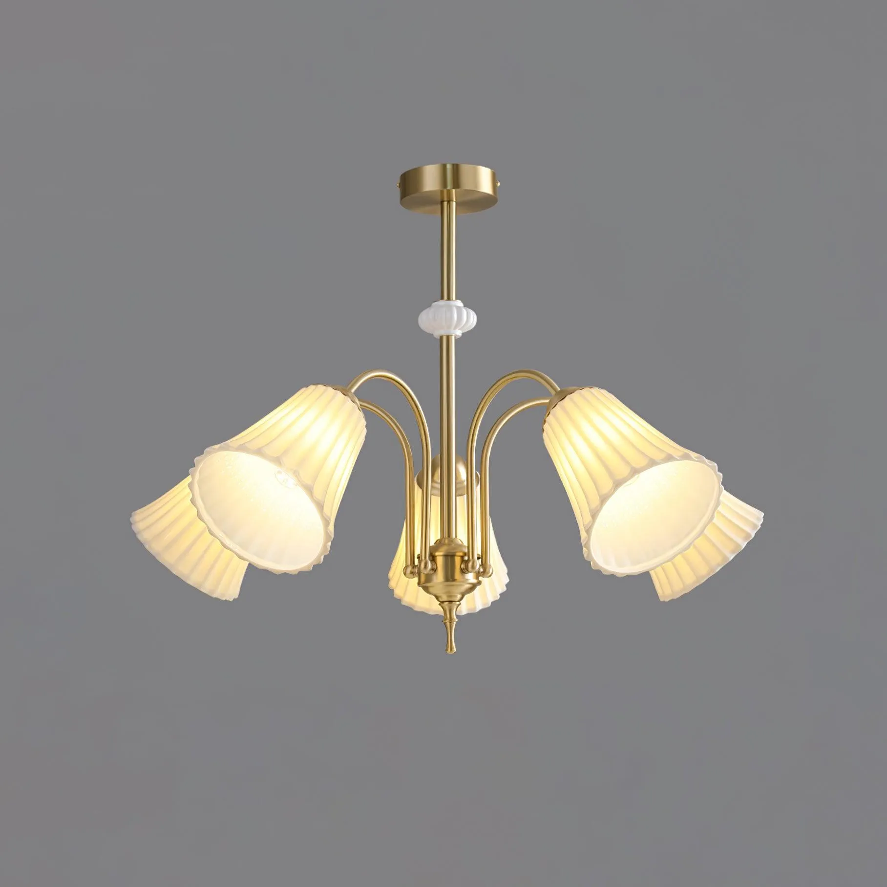Medieval Ceramic Trumpet Chandelier