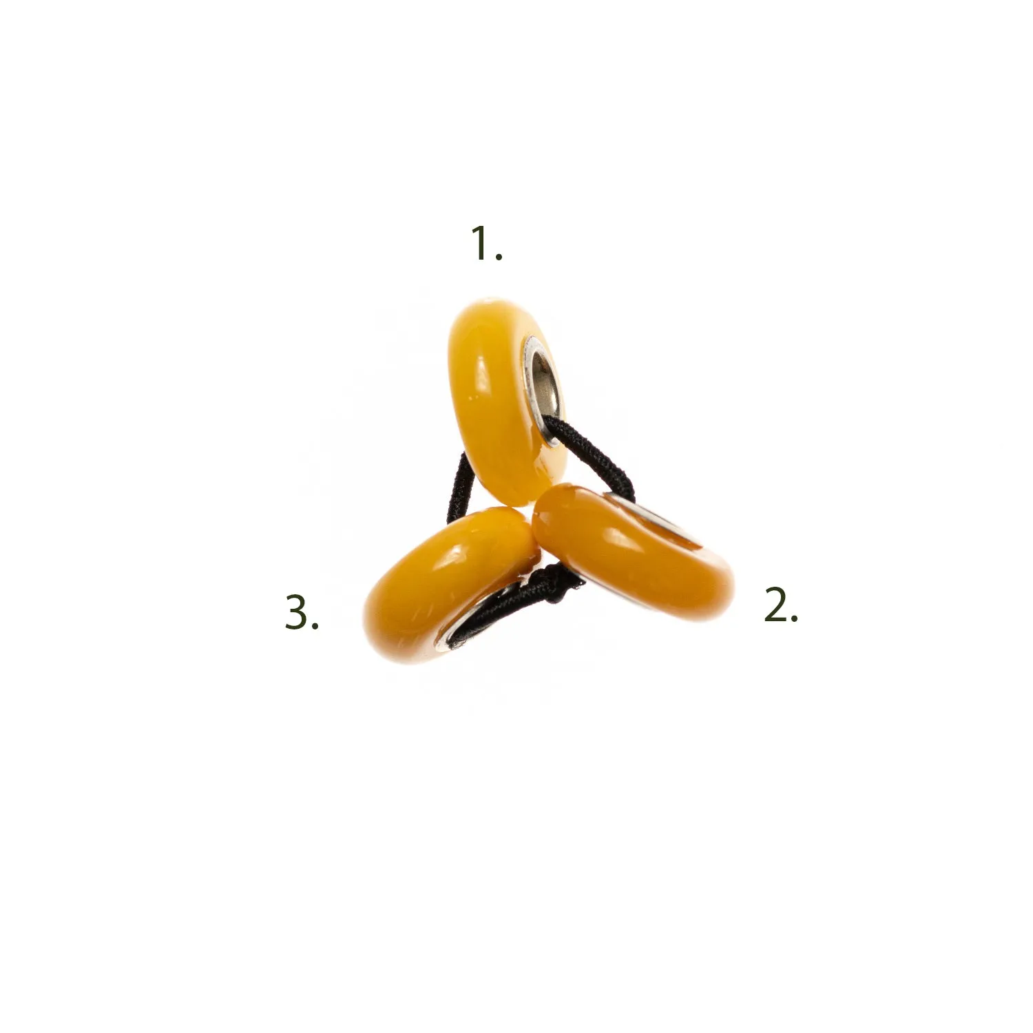 MILENA Milky Amber & Sterling Silver Charm