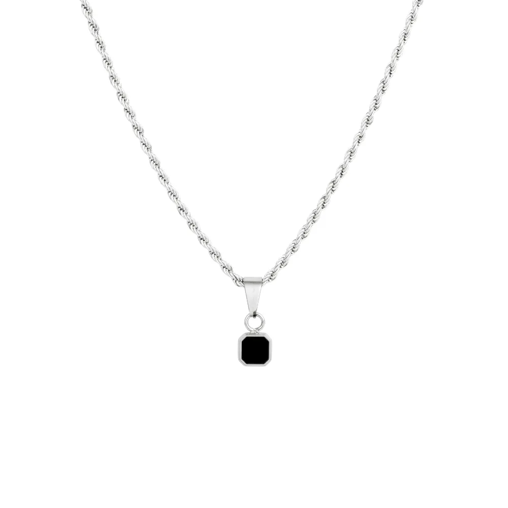 Mini Black & Gold Onyx Pendant