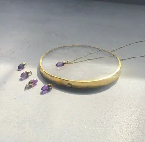 Mini Spike Amethyst Crystal Necklace