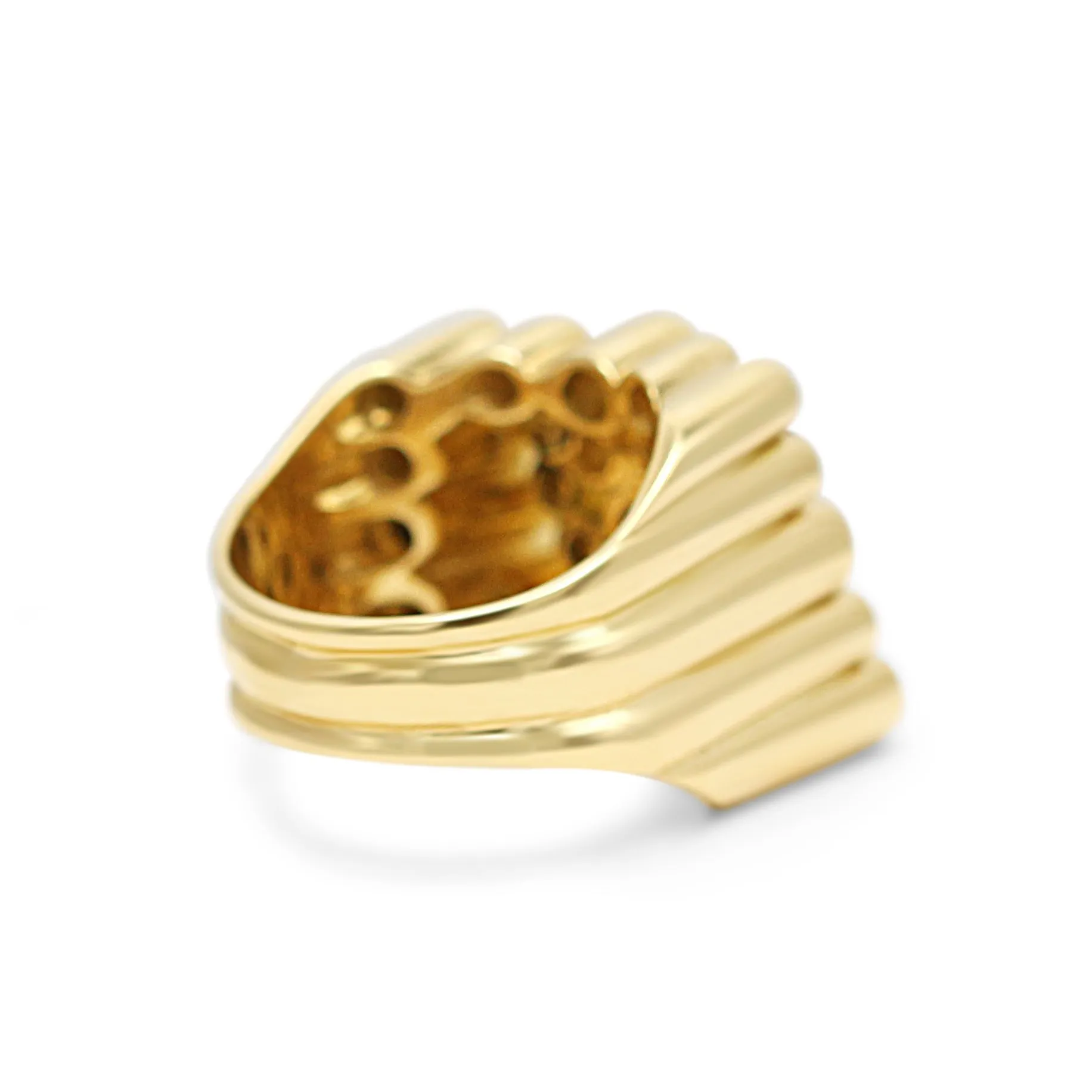 Multi Diamond Set Abstract Design Ring in 18ct Yellow Gold