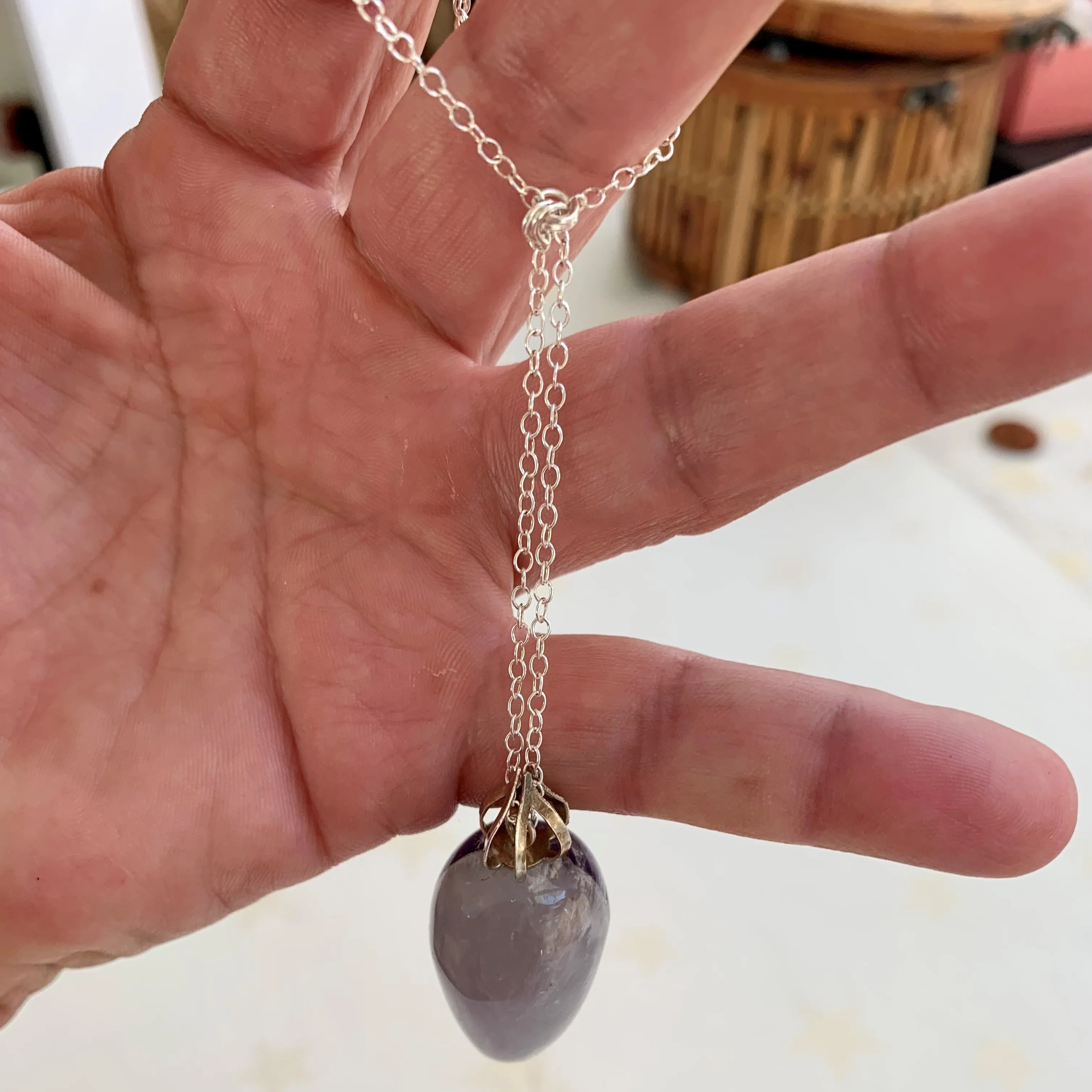 natural amethyst pendant