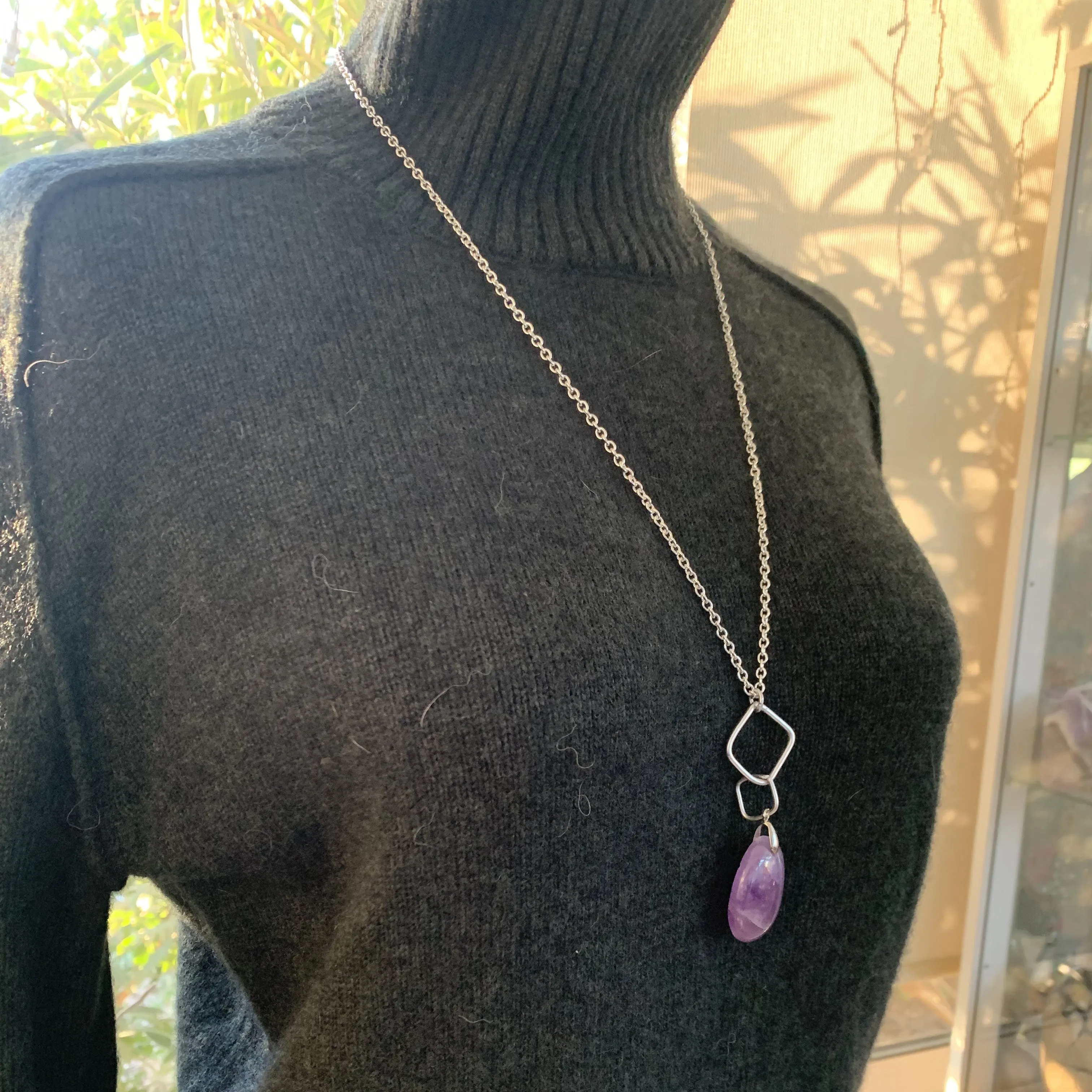natural amethyst pendant