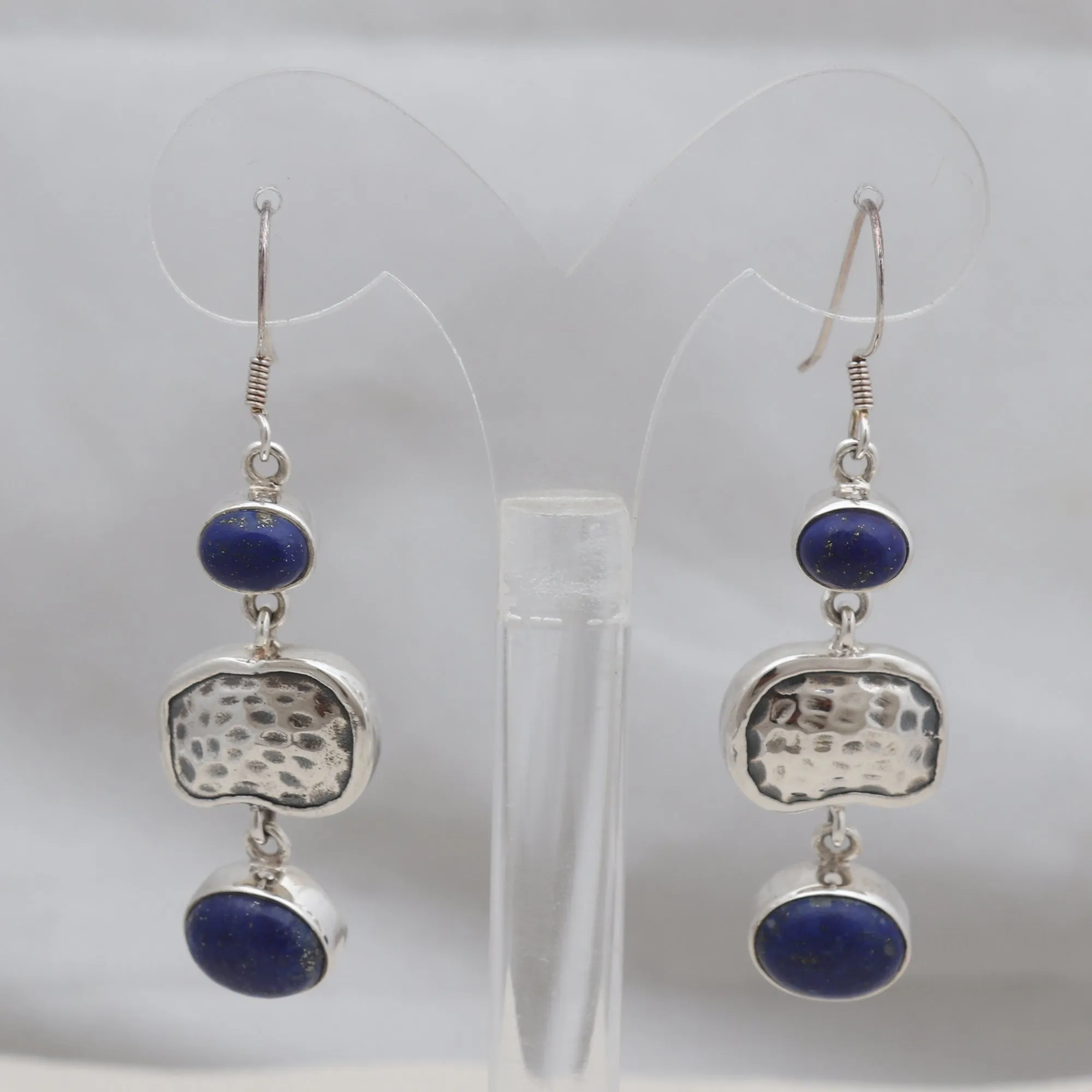 Natural Lapis Lazuli Silver Earring