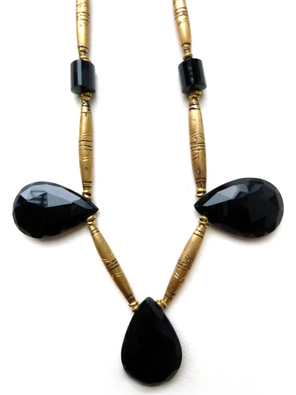 Necklace Onyx And Large Tuareg Silver