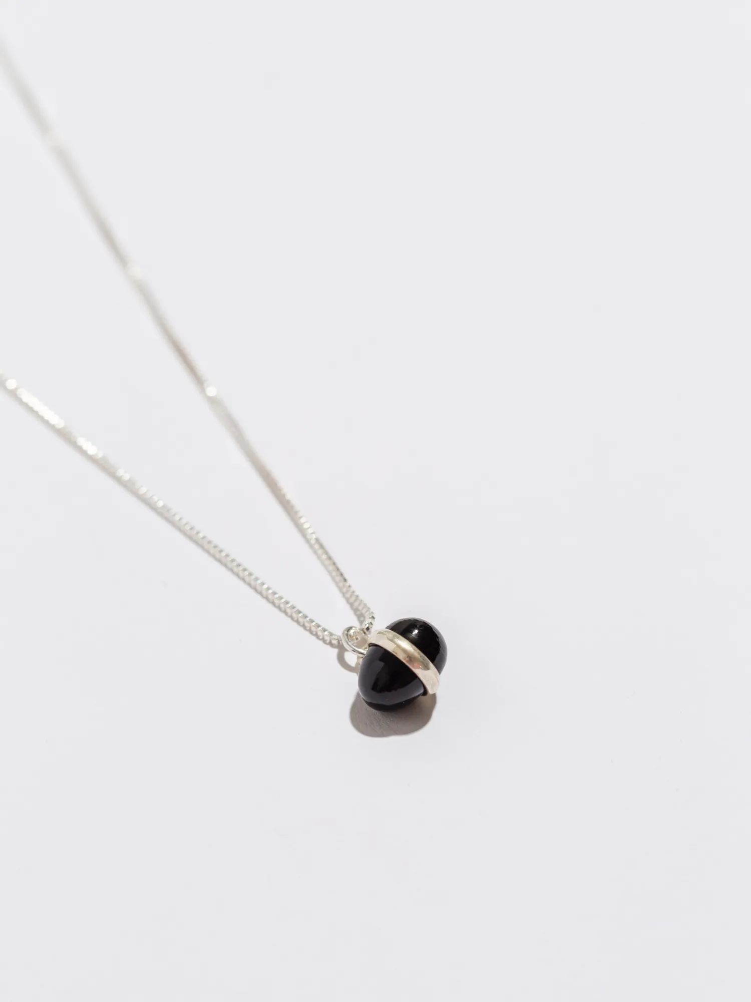 Olivia Onyx Egg Pendant Necklace