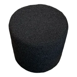Onyx Ovis Black Ottoman