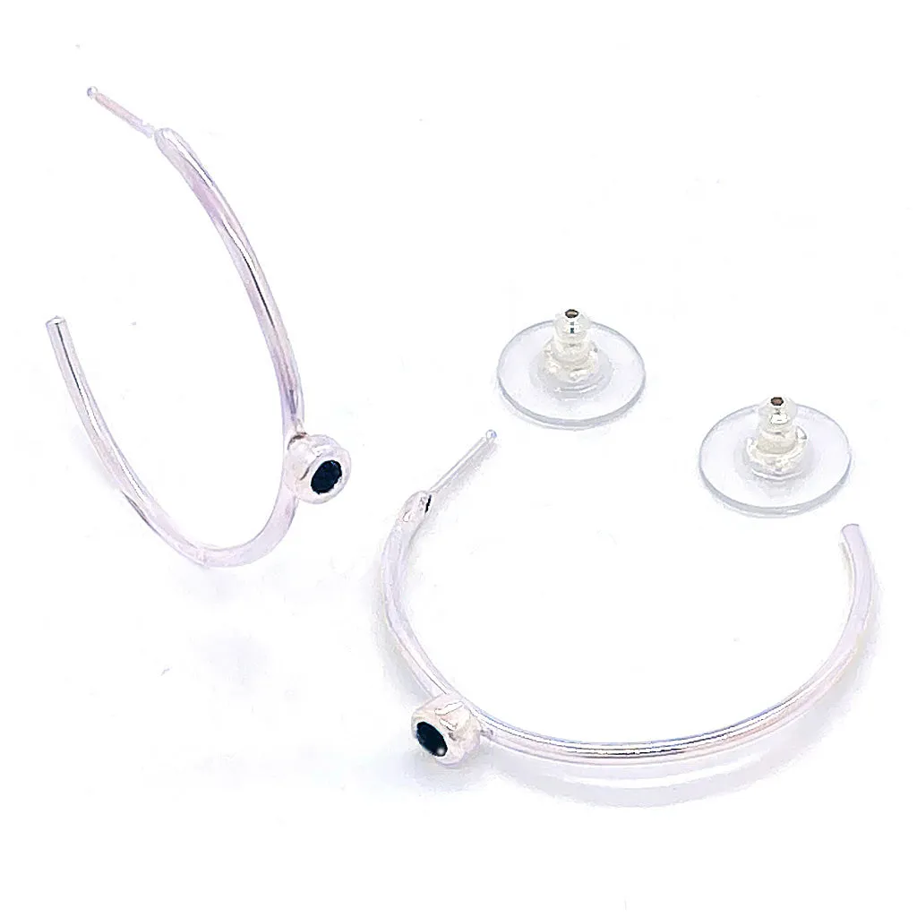 Open Hoops Onyx
