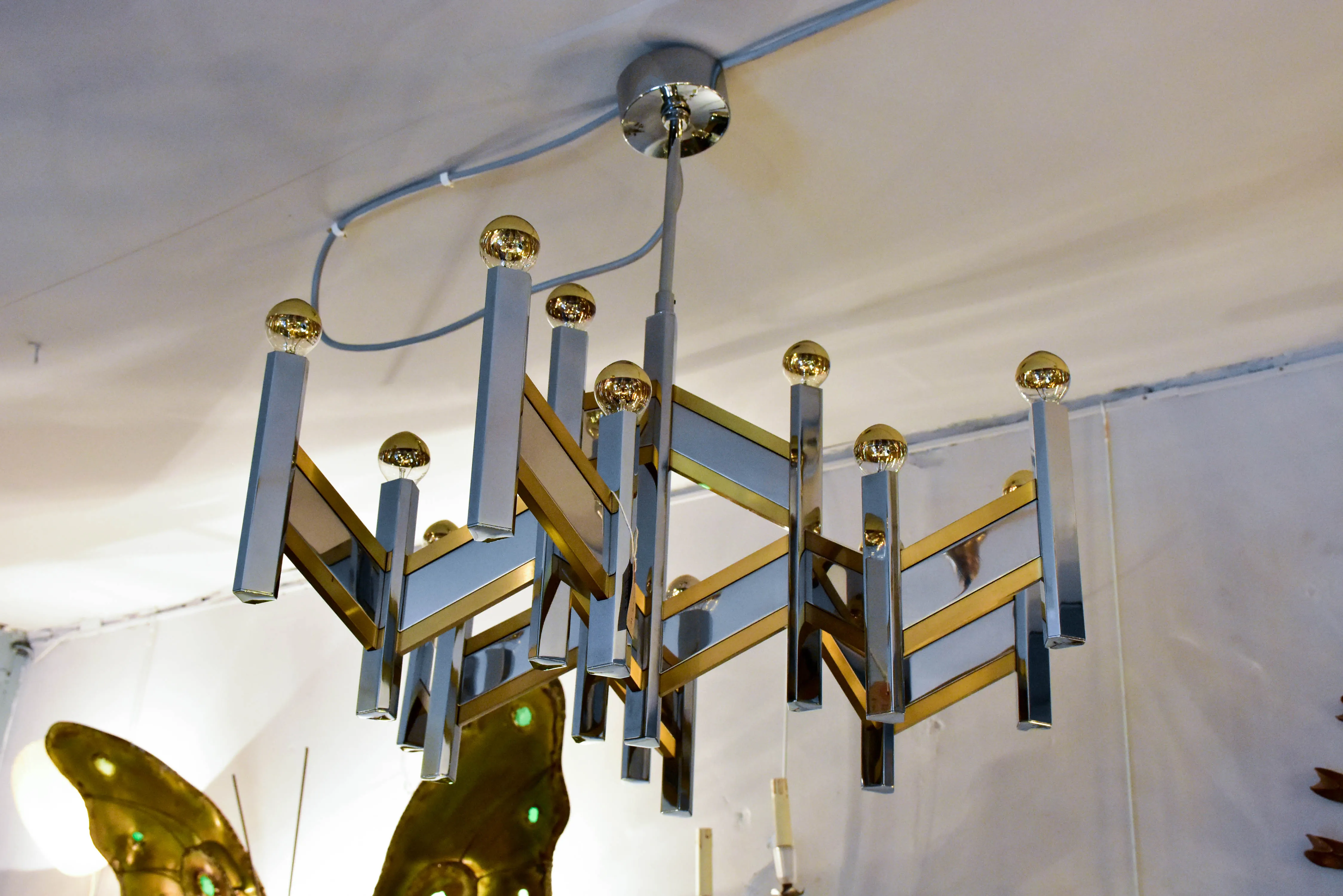 Original chevron Sciolari chandelier
