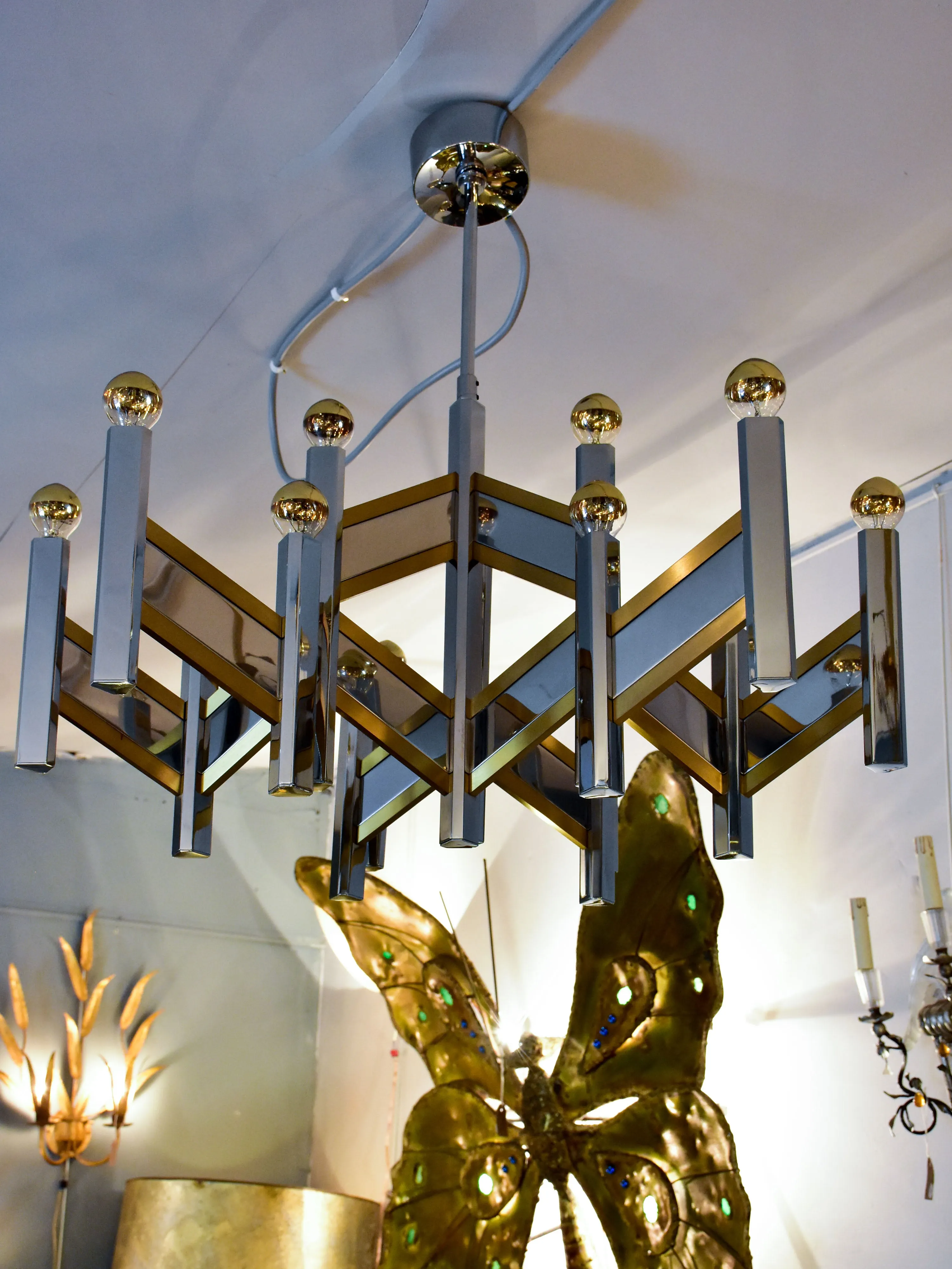 Original chevron Sciolari chandelier