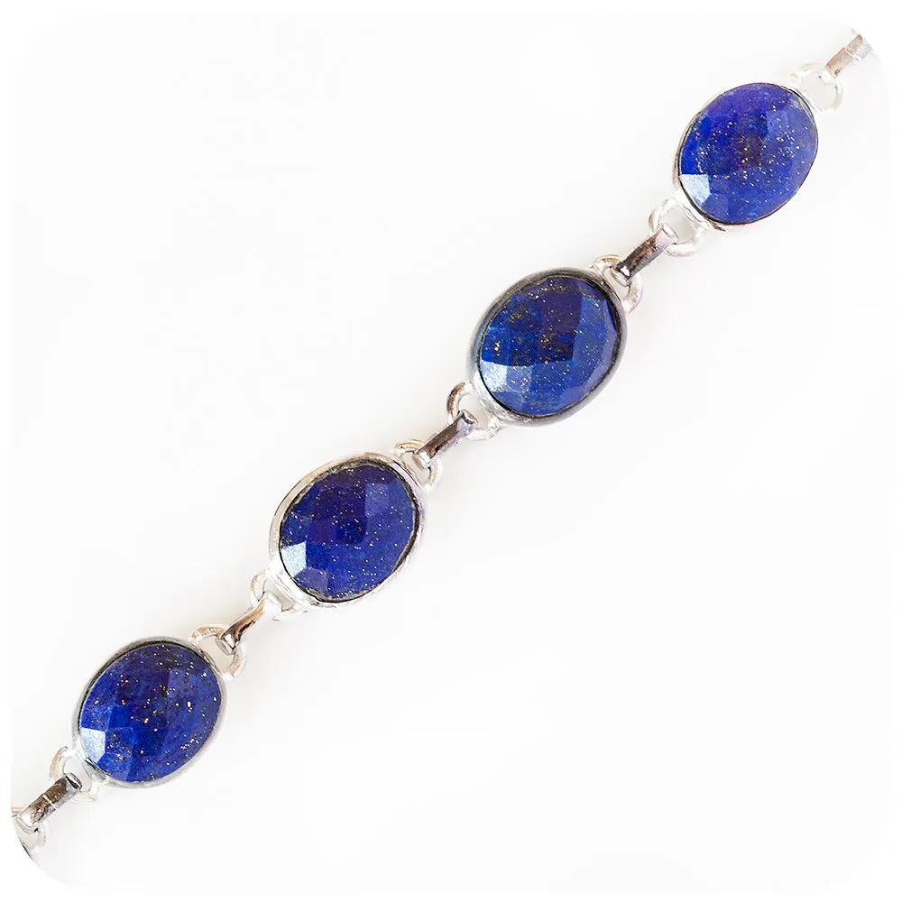 Oval cut Lapis Lazulli Bracelet