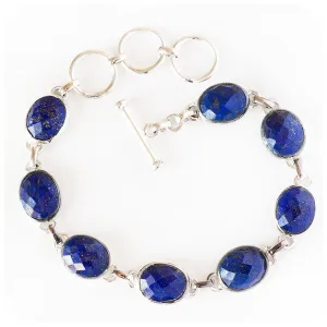 Oval cut Lapis Lazulli Bracelet