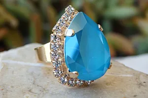 Pear shaped ring