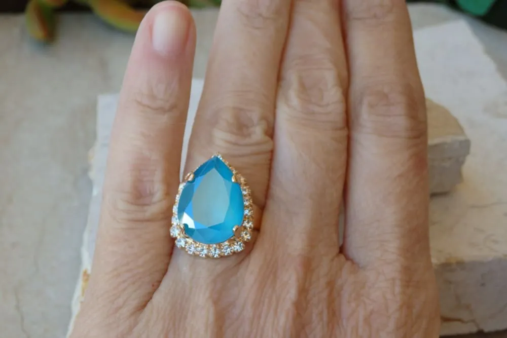 Pear shaped ring