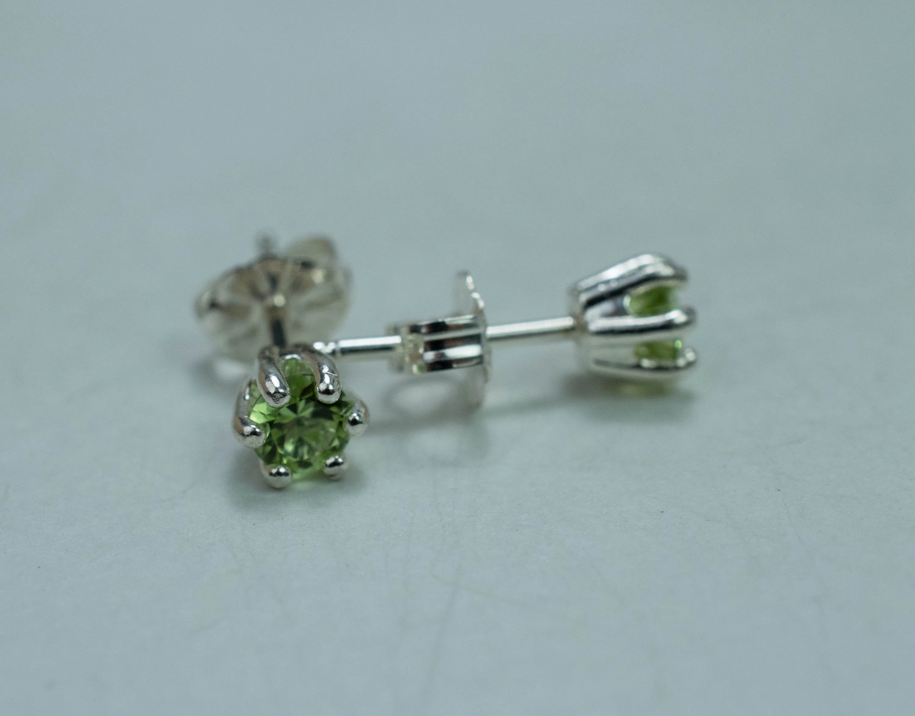 Peridot Earrings; Natural Untreated Tanzania Go Go Peridot; 0.465cts
