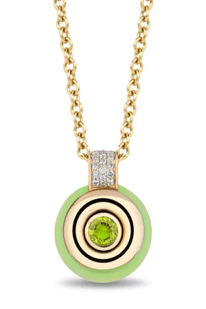 Peridot Mini Donut Pendant Necklace