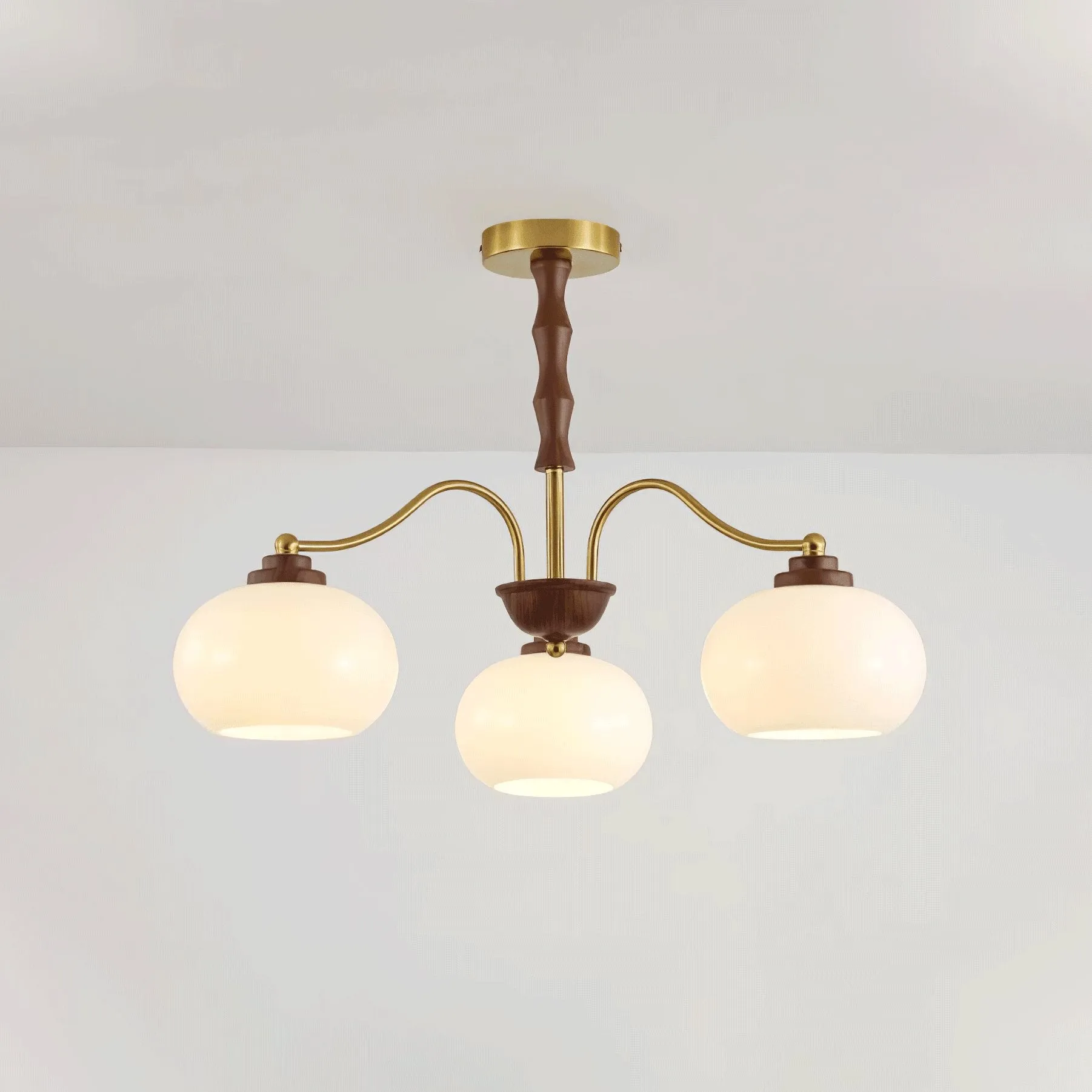 Persimmon Glass Globe Chandelier