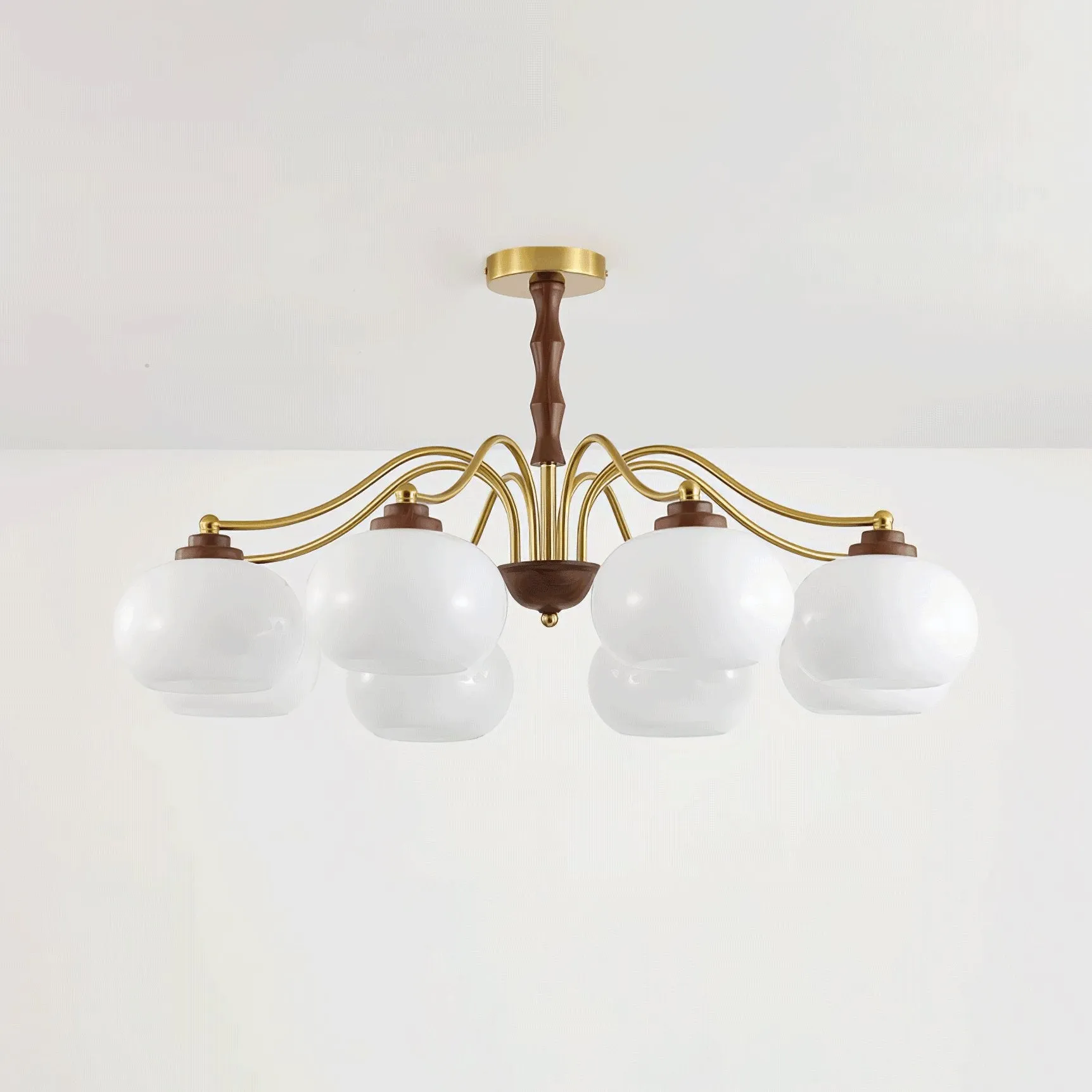 Persimmon Glass Globe Chandelier