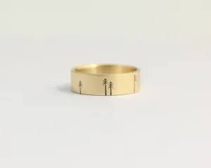 Pine Forest Ring in Yellow Gold - Medium