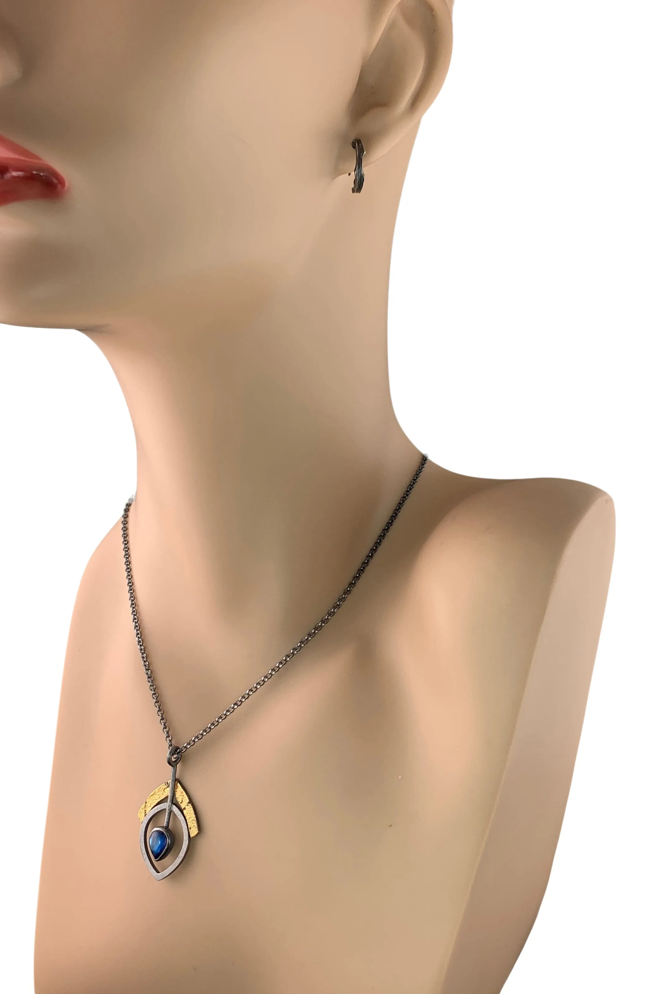 Pinnacle Leaf Pendant with Moonstone