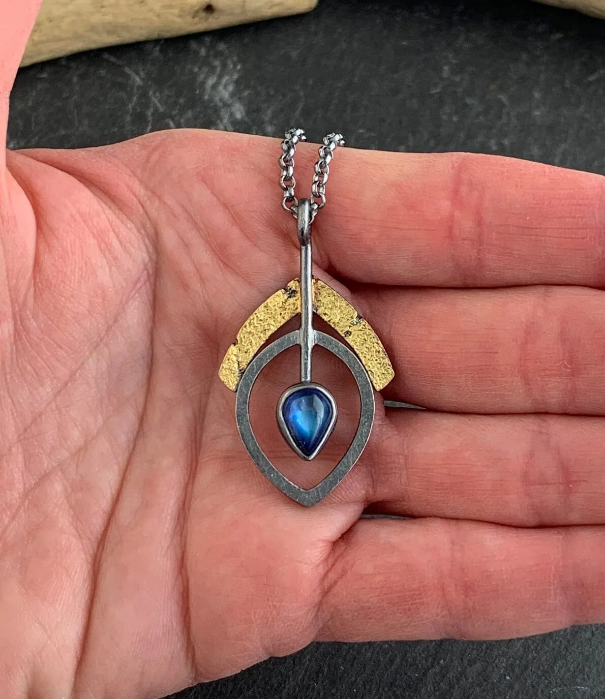 Pinnacle Leaf Pendant with Moonstone