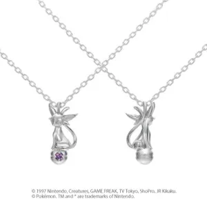 [Pokémon]Espeon & Pokéball necklace K18 white gold