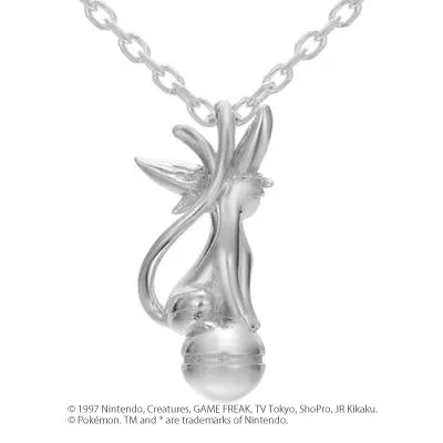 [Pokémon]Espeon & Pokéball necklace K18 white gold