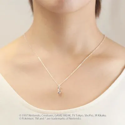 [Pokémon]Espeon & Pokéball necklace K18 white gold