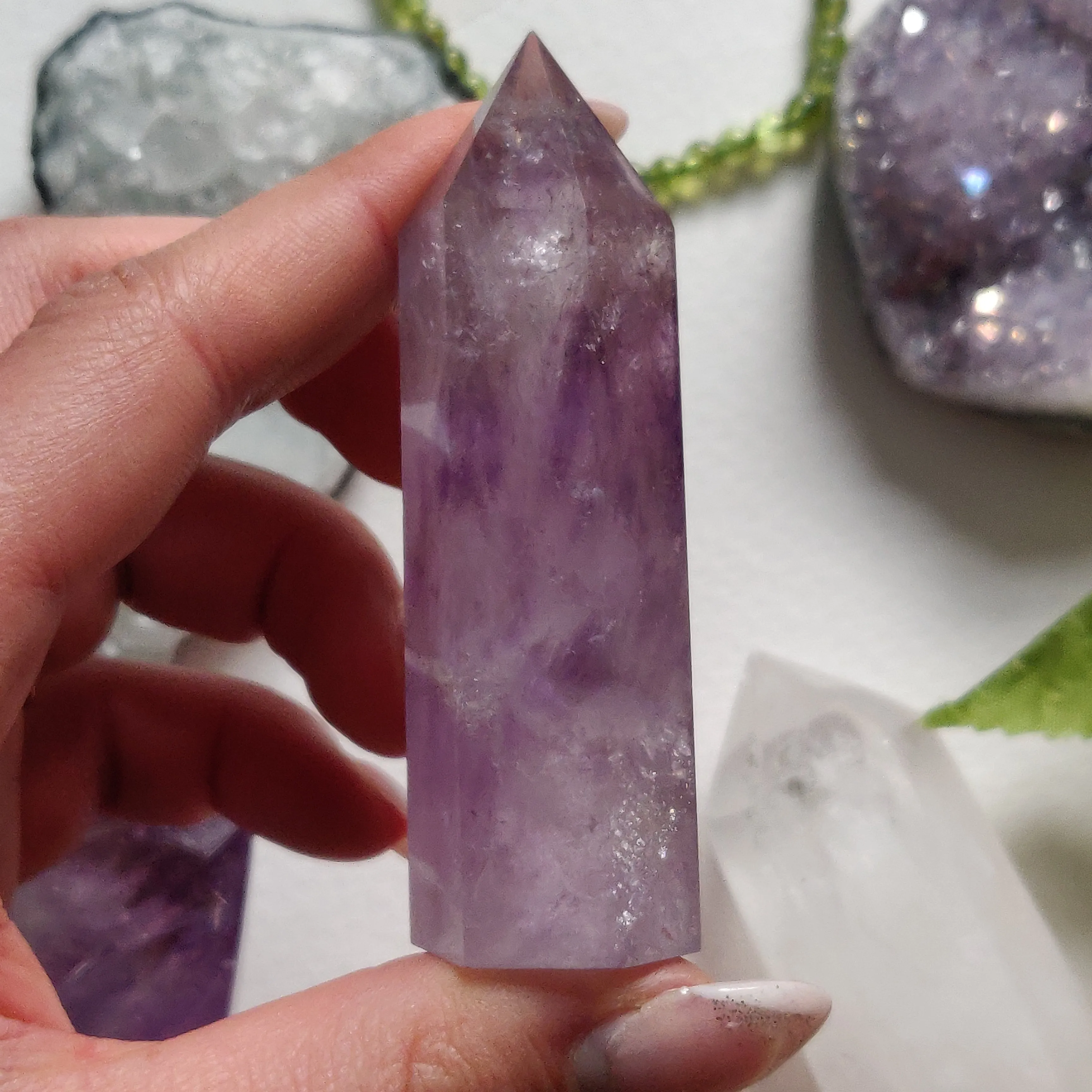 Polished Smoky Amethyst Point (#4)