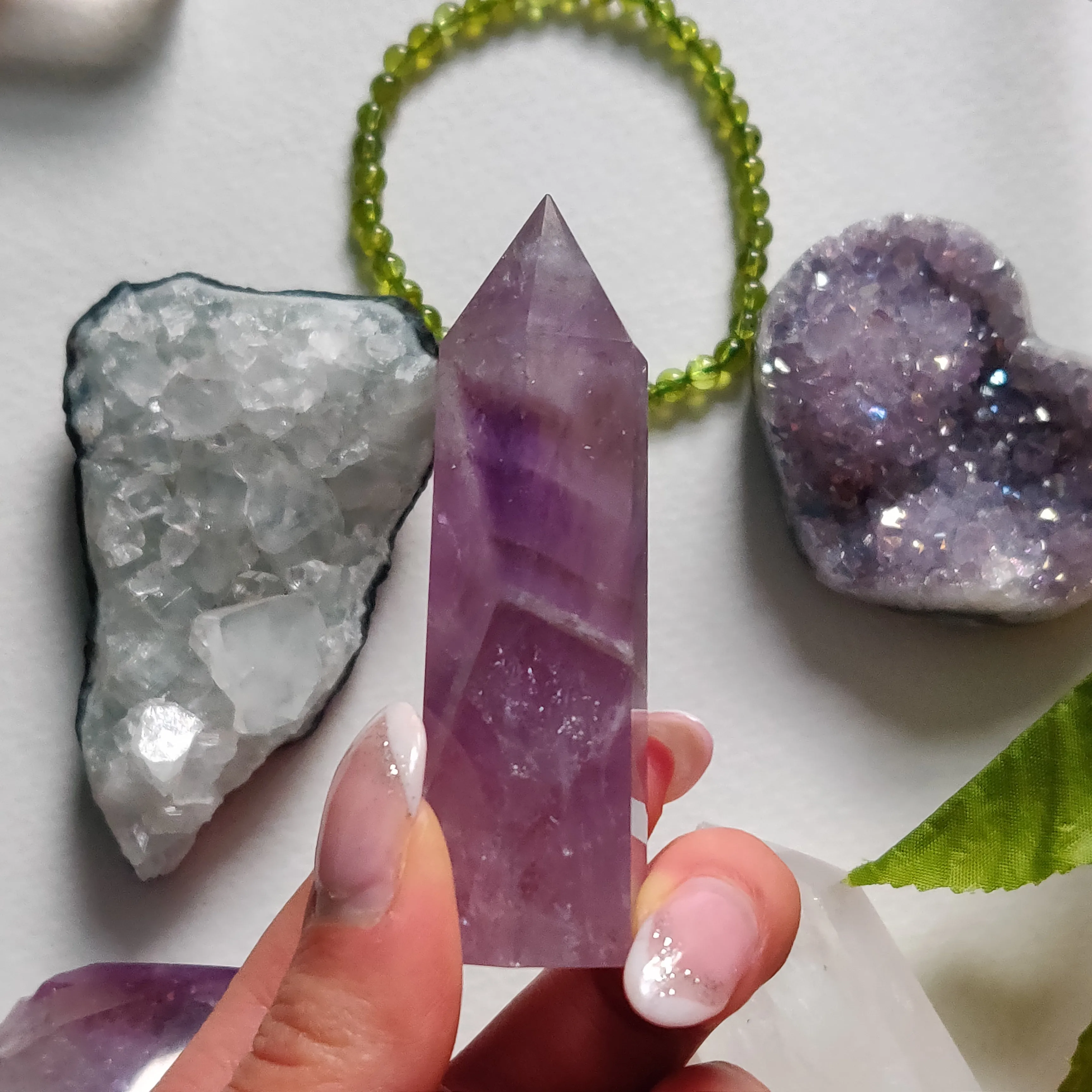 Polished Smoky Amethyst Point (#4)