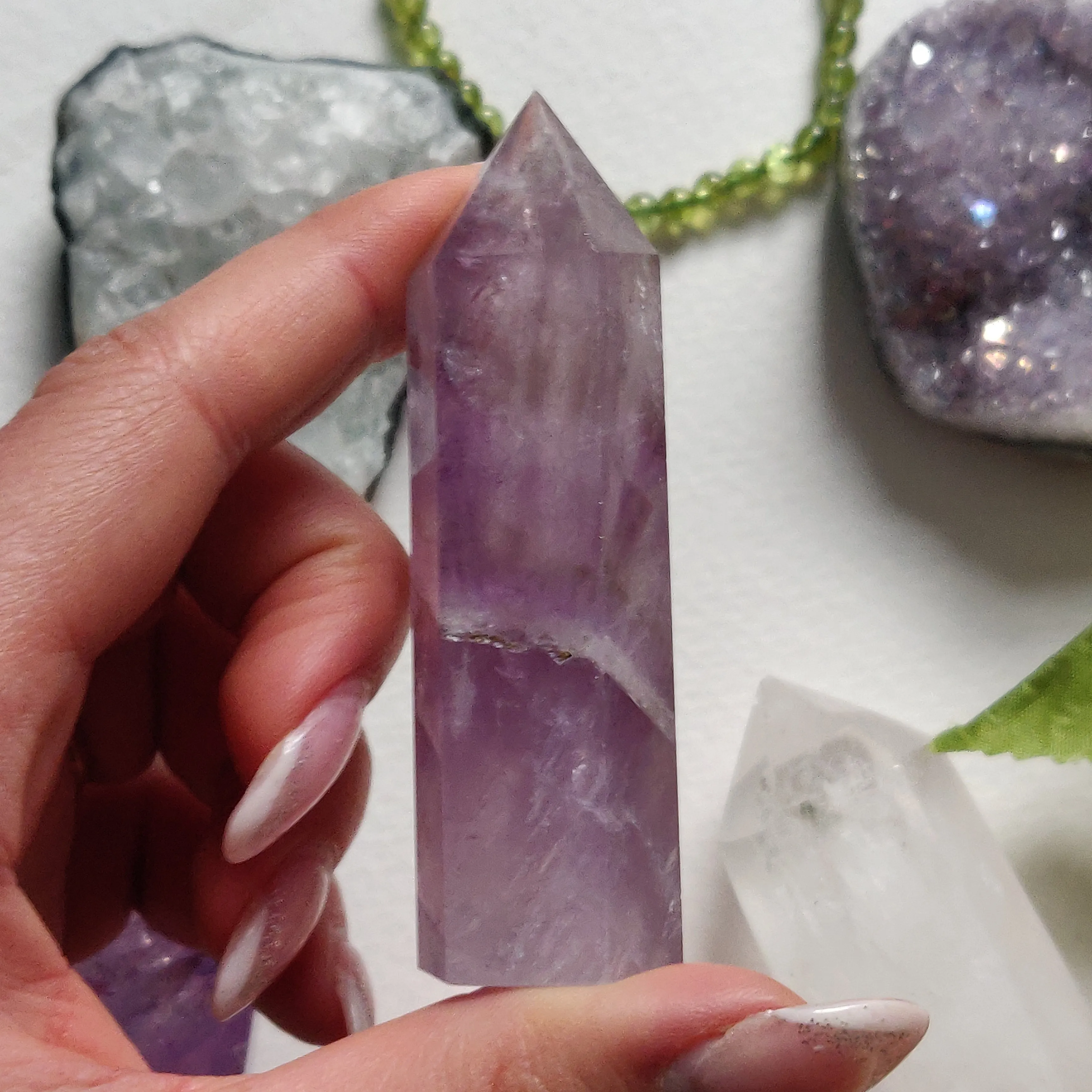 Polished Smoky Amethyst Point (#4)