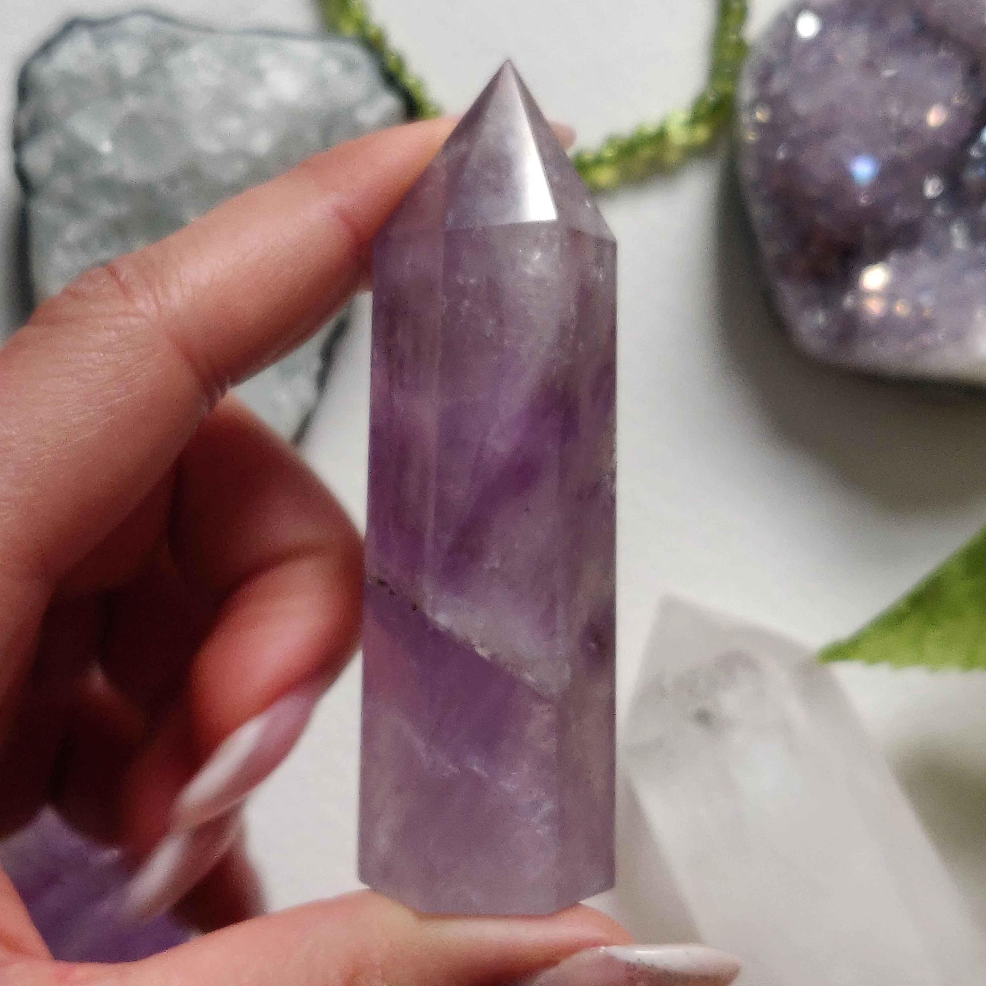 Polished Smoky Amethyst Point (#4)