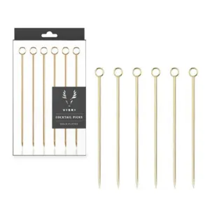 "Gold-Plated" Cocktail Picks (Set of 6)