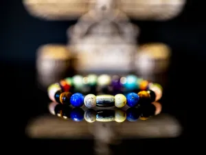 "Pantheon" 8mm Natural Gemstone Bead Bracelet, Multi-Gemstone