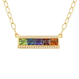 Rainbow Bar Necklace