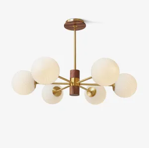 Ribbed Babble Glass Chandelier