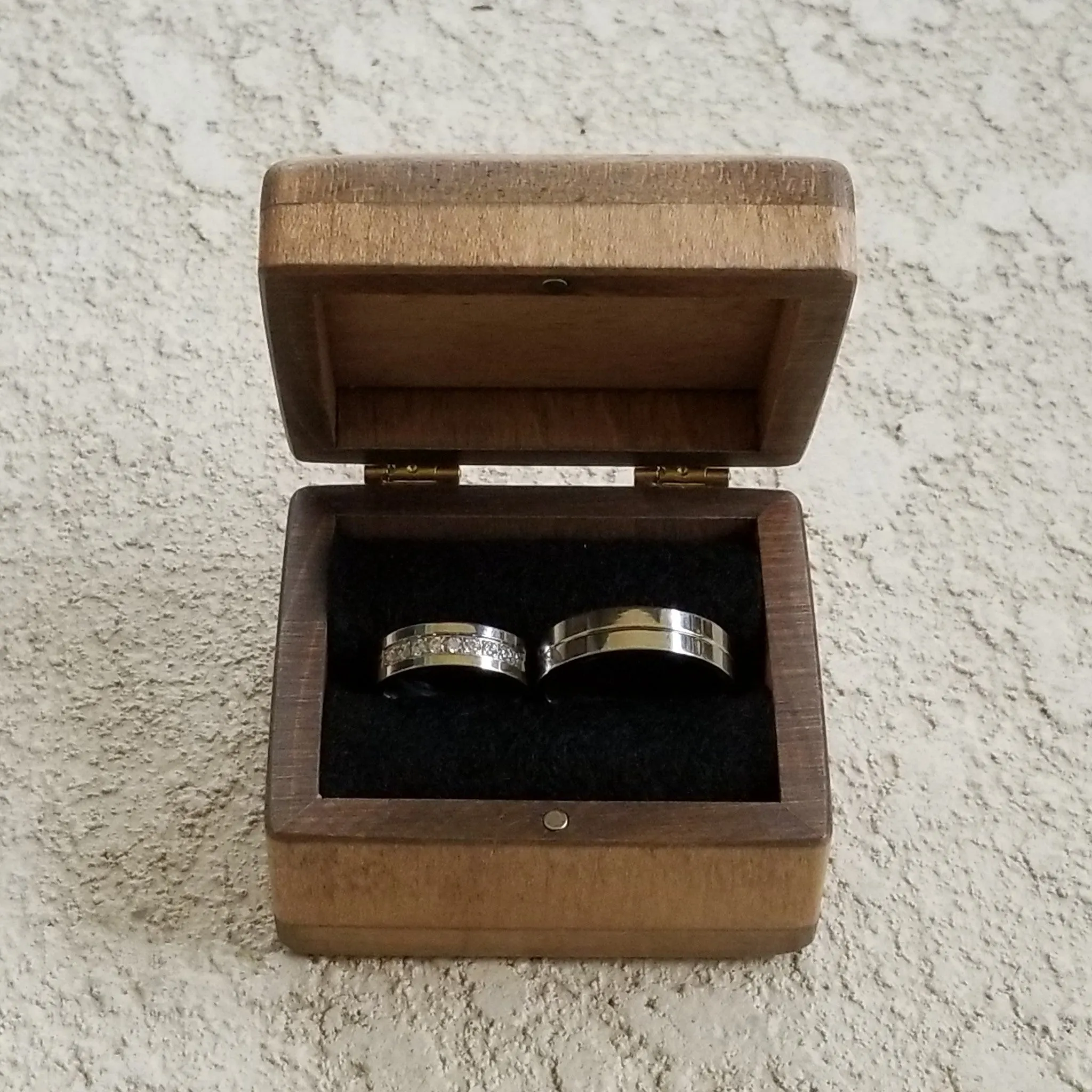 Ring box with heart, personalized, monogrammed