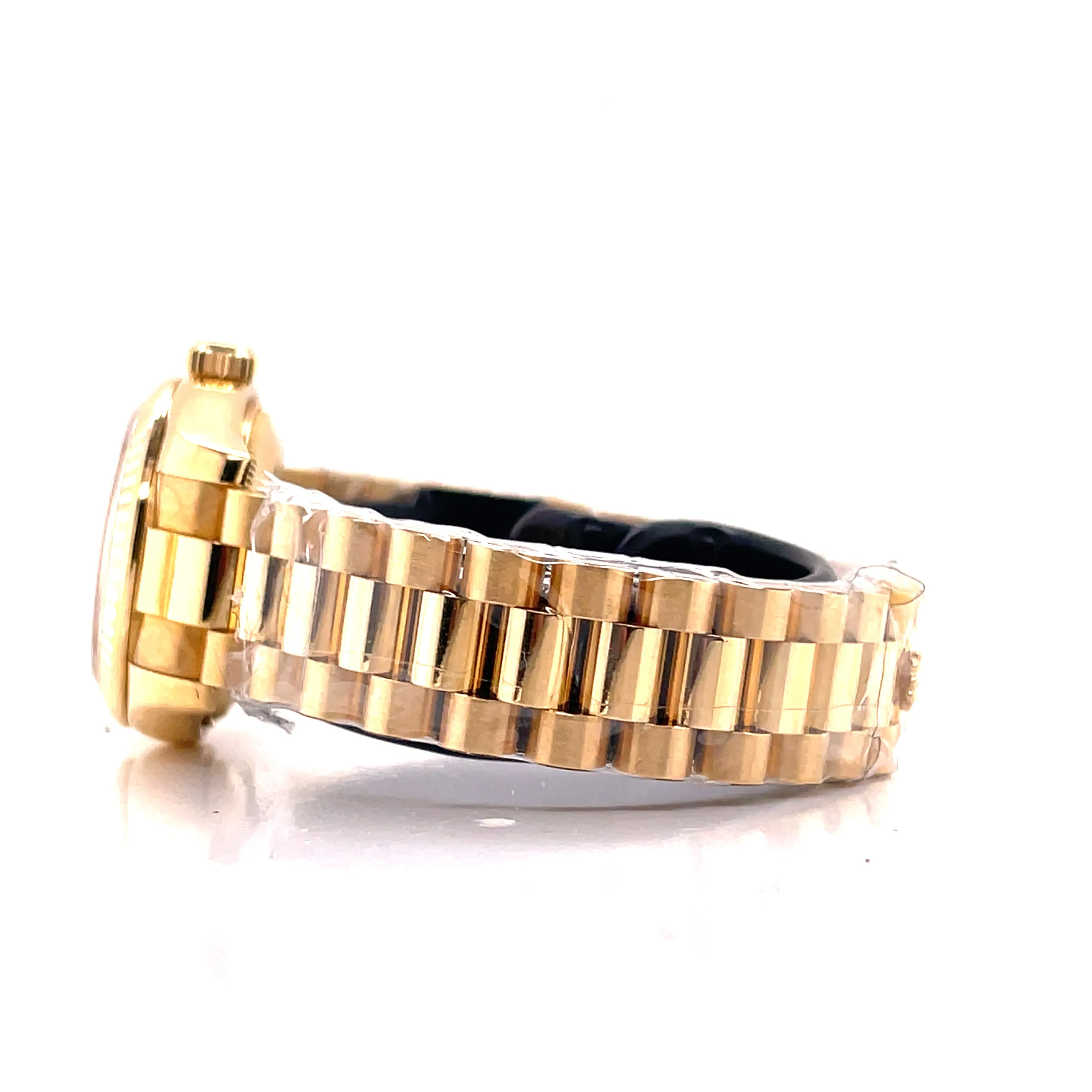 Rolex Lady-Datejust Yellow Gold Champagne Roman and Factory Ruby Dial 179178 Unworn Box and Papers