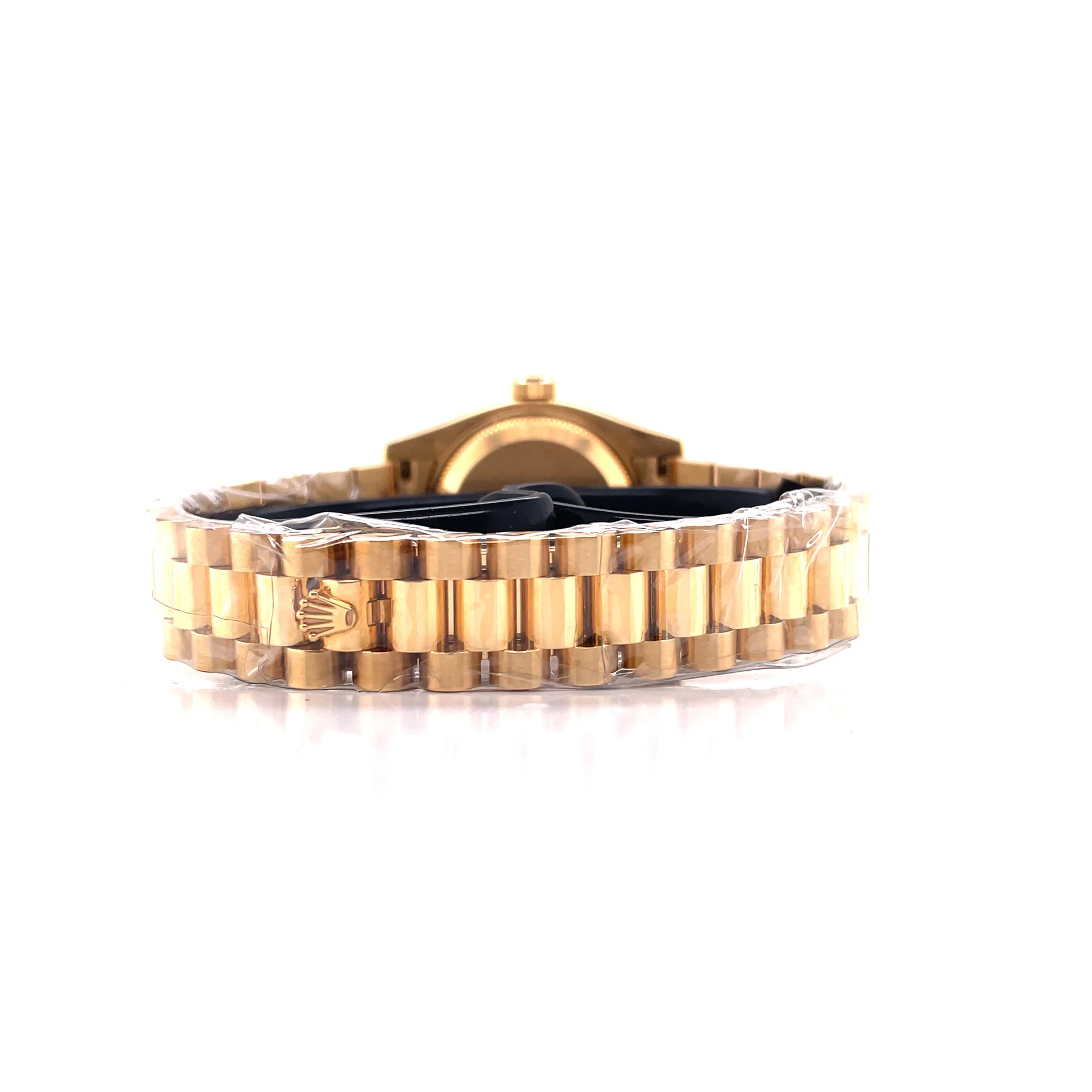 Rolex Lady-Datejust Yellow Gold Champagne Roman and Factory Ruby Dial 179178 Unworn Box and Papers