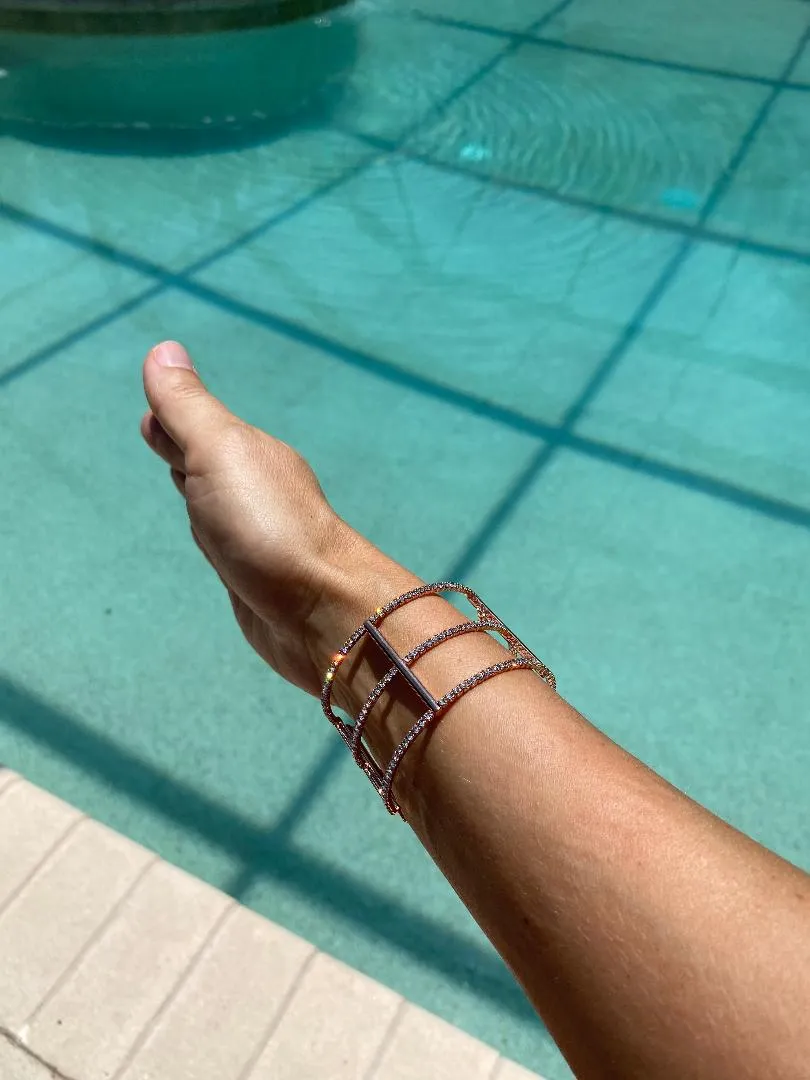 Rose Gold Triple Single row bracelet