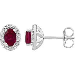 Ruby Diamond Earrings