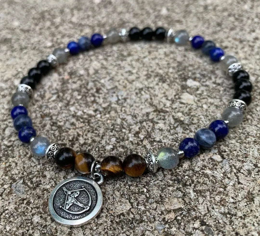 Sagittarius Energy - Zodiac Horoscope " The Optimistic Sagittarius " November December Birthday - Crystal Healing Quality Gemstone Anklet