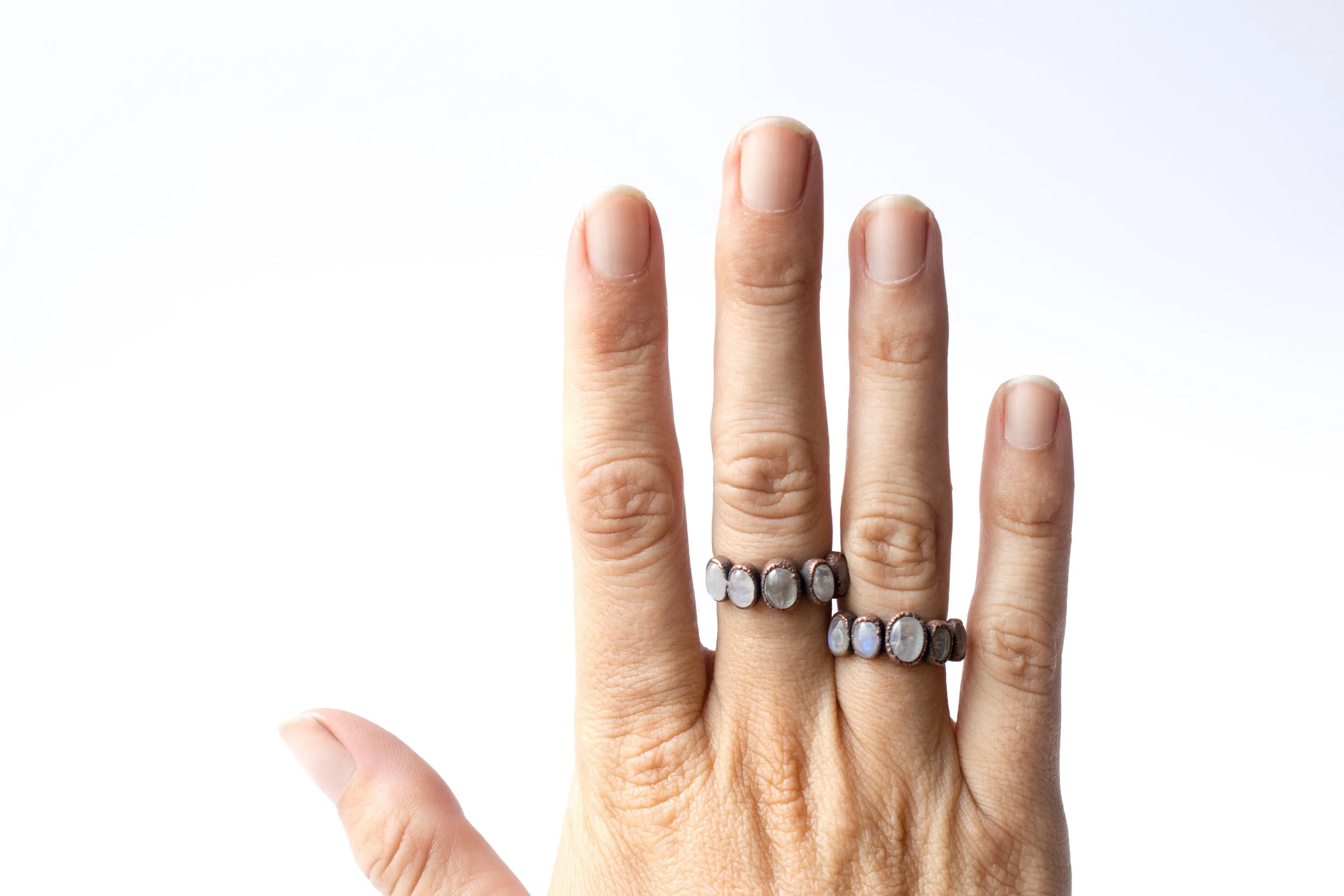 SALE Multi Stone Ring | Rainbow moonstone ring